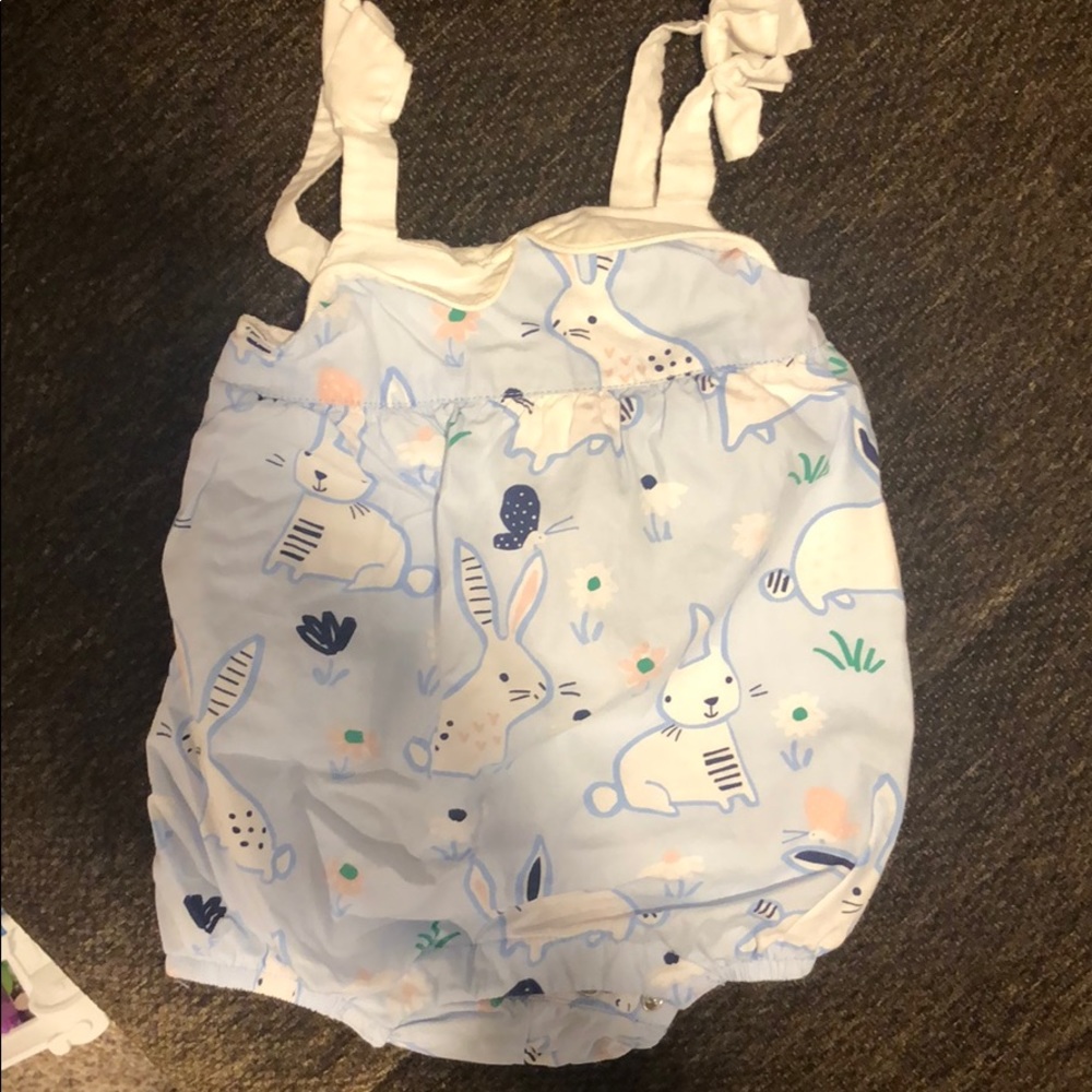 Baby girls bunny romper